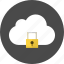cloud, lock, secure, key, locked, password, protect 
