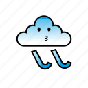 clouds, emoji, cute, vector, weather, emoticon, flatdesign