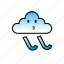 clouds, emoji, cute, vector, weather, emoticon, flatdesign 
