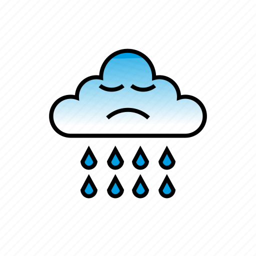Clouds, emoji, cute, vector, weather, flatdesign, emoticon icon - Download on Iconfinder
