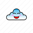 clouds, emoji, cute, vector, weather, flatdesign, emoticon