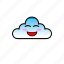 clouds, emoji, cute, vector, weather, flatdesign, emoticon 