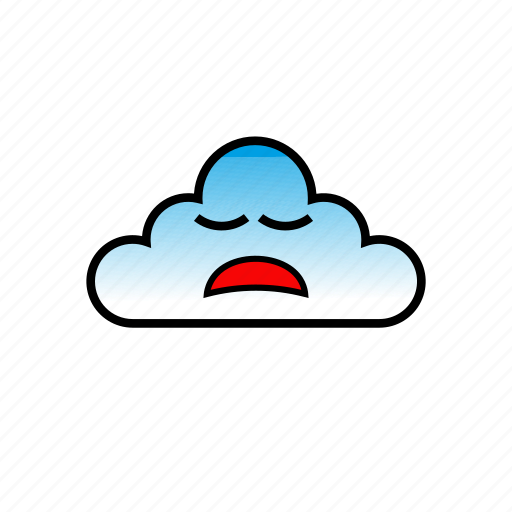 Clouds, emoji, cute, emoticon, vector, flatdesign icon - Download on Iconfinder
