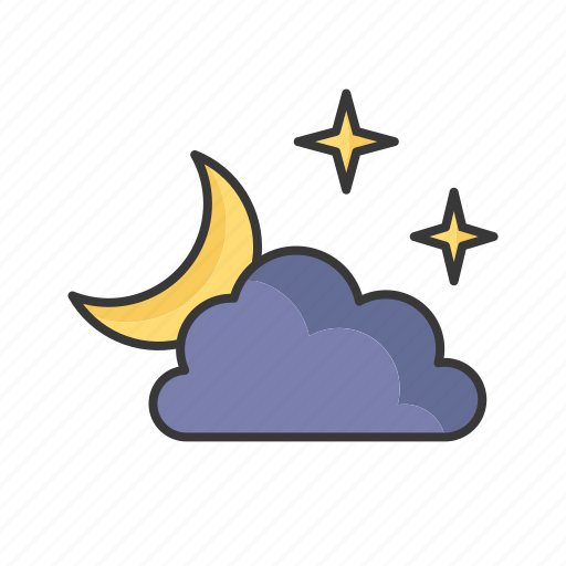 Sun, weather, cloud, forecast, sunny, moon, sky icon - Download on Iconfinder
