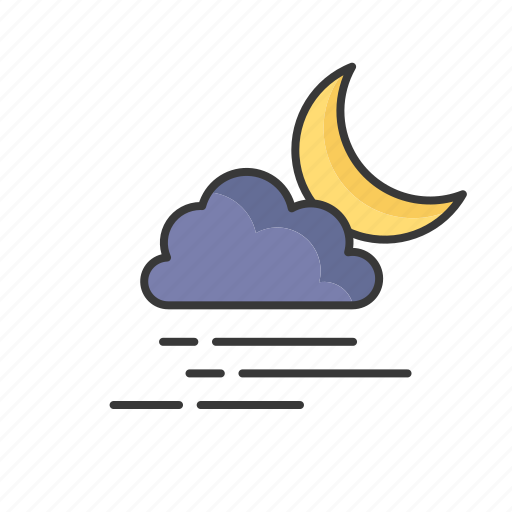Sun, weather, cloud, moon, sunny, wind icon - Download on Iconfinder