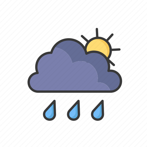 Weather, cloud, sun, forecast, rain, rainy icon - Download on Iconfinder