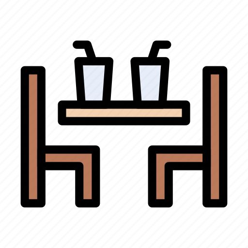 Chair, drinks, glass, juice, table icon - Download on Iconfinder