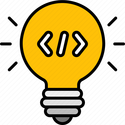 Idea, bulb, code, coding, program, programming, development icon - Download on Iconfinder