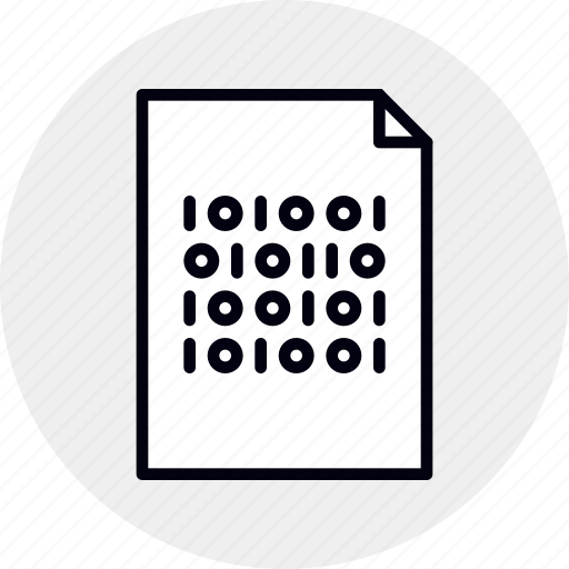 Binary, code, coding, data, document, file, program icon - Download on Iconfinder