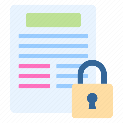 Secure, document, encryption, protection, safety, file, security icon - Download on Iconfinder