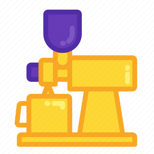 Equipments, grinder, machine, shop, tools, yellow, coffee icon - Download on Iconfinder