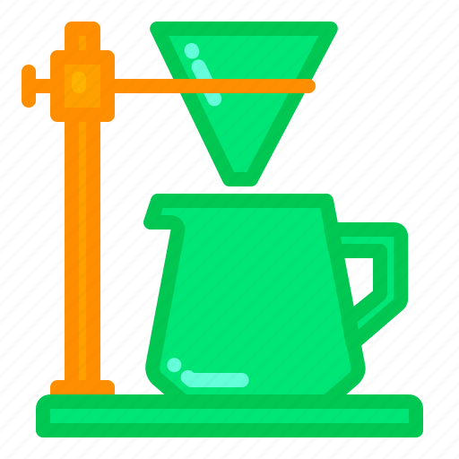 Cone, equipments, filter, green, shop, tools, coffee icon - Download on Iconfinder