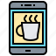 app, coffee, commerce, smartphone 