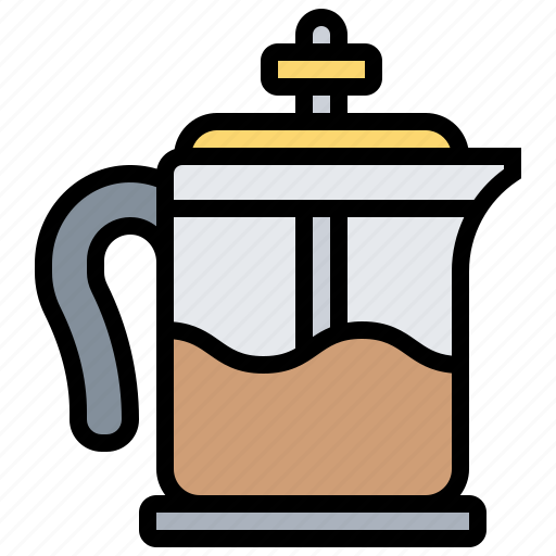 Beverage, coffee, french, jug, press icon - Download on Iconfinder