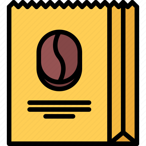 Bag, bean, cafe, coffee, drink, package, paper icon - Download on Iconfinder