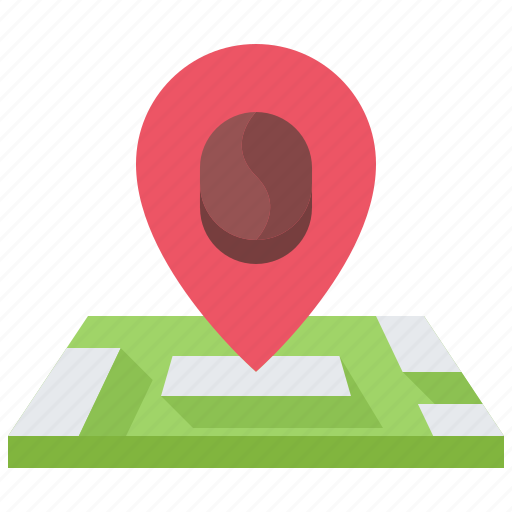 Bean, cafe, coffee, drink, location, map, pin icon - Download on Iconfinder