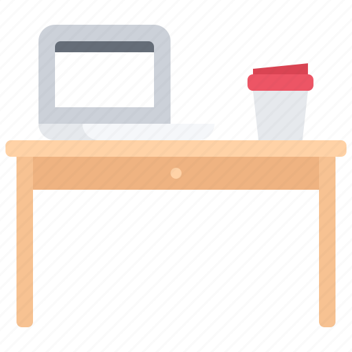 Bean, cafe, coffee, cup, drink, laptop, table icon - Download on Iconfinder