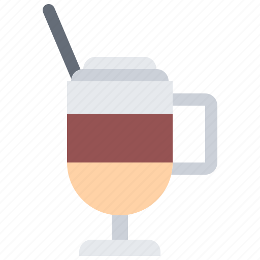 Bean, cafe, coffee, cup, drink, latte, spoon icon - Download on Iconfinder