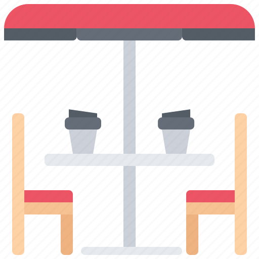Bean, cafe, chair, coffee, drink, table, umbrella icon - Download on Iconfinder