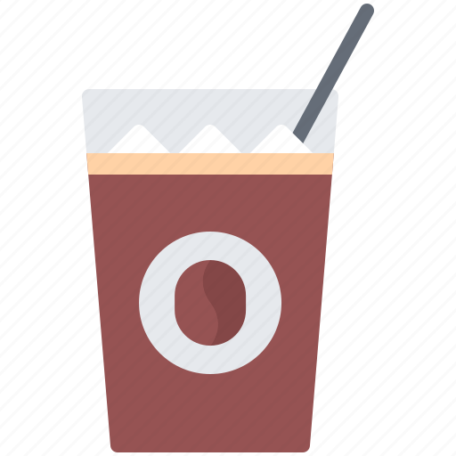Bean, brew, cafe, coffee, cold, drink, glass icon - Download on Iconfinder