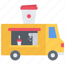 bean, cafe, coffee, cup, drink, truck