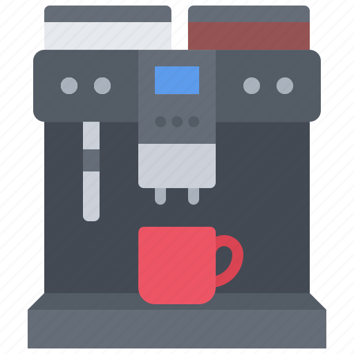 Bean, cafe, coffee, cup, drink, machine, maker icon - Download on Iconfinder