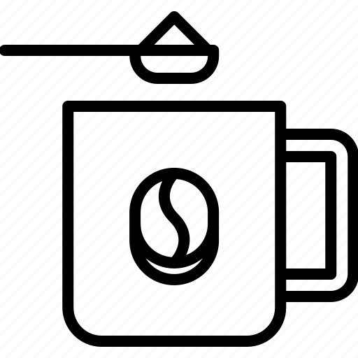 Bean, cafe, coffee, cup, drink, spoon, sugar icon - Download on Iconfinder