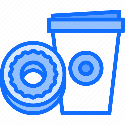 Bean, cafe, coffee, cup, donut, drink, paper icon - Download on Iconfinder