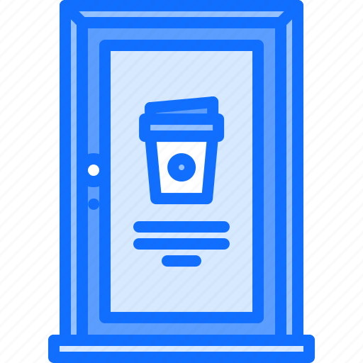 Bean, cafe, coffee, door, drink, sign icon - Download on Iconfinder