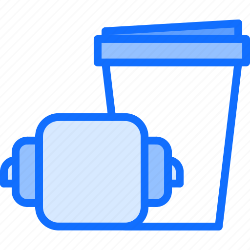 Bean, cafe, coffee, croissant, cup, drink icon - Download on Iconfinder
