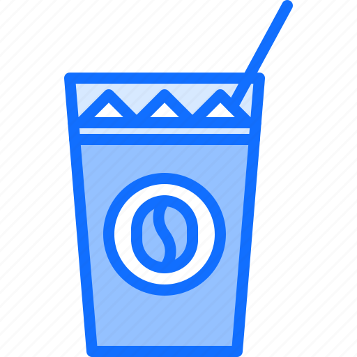 Bean, brew, cafe, coffee, cold, drink, glass icon - Download on Iconfinder