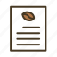 coffee, document, file, folder, format, paper 
