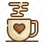 love, drink, hot, cup, coffee icon 