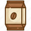 seed, packaging, box, coffee icon 
