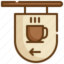 shop, label, drink, beverage, coffee icon