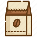 package, seed, coffee icon, plant