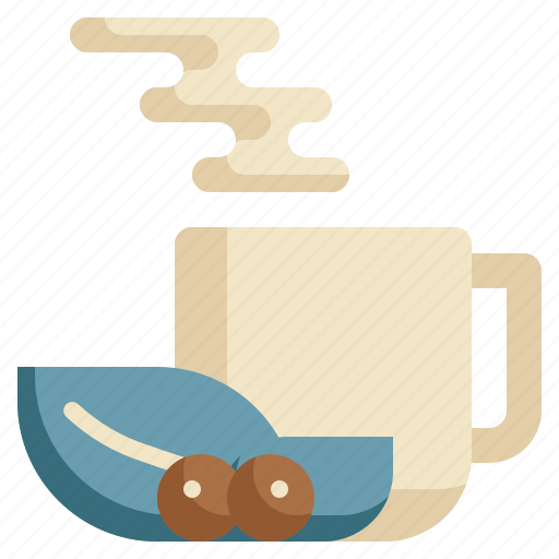 Leaves, beans, seed, mug, cup, coffee icon icon - Download on Iconfinder