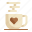 love, drink, hot, cup, coffee icon 