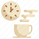 time, relax, break, coffee icon
