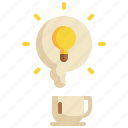 fresh, idea, bulb, cup, coffee icon