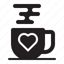 love, drink, hot, cup, coffee icon
