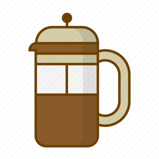 Beverage, caffeine, coffee, drink, filter, frenchpress, hygge icon - Download on Iconfinder