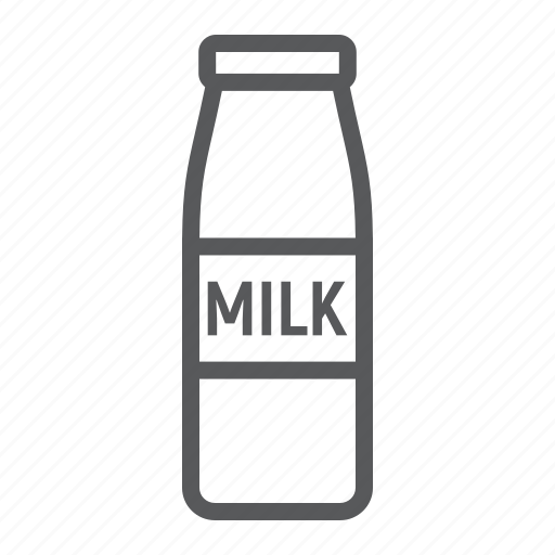 Bottle, dairy, drink, food, glass, milk icon - Download on Iconfinder