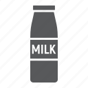 bottle, dairy, drink, food, glass, milk