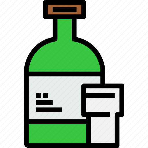 Beverage, bottle, drink, glass, glasses, with icon - Download on Iconfinder