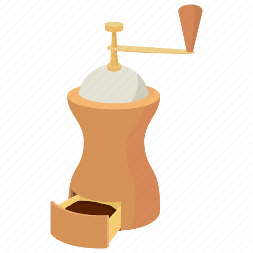 Cartoon, coffee, drink, grinder, hand, mill, retro icon - Download on Iconfinder