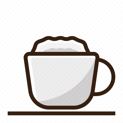 Brown, cafe, coffee, cup, latte, vintage icon - Download on Iconfinder