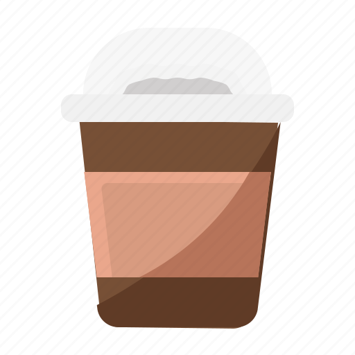 Brown, cafe, coffee, cup, ice, vintage icon - Download on Iconfinder