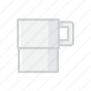 bottle, coffee, cup, drink, layers, mug, white