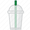 cold, cup, dome, medium, straw, with